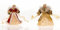 rf Collection Weihnachtsengel Engel Rot/Gold Christbaum Schmuck Winter Weihnachts Dekoration Figur Baum Deko Spitze (Gold)