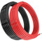 Makerfire Cavo in silicone calibro 12, cavo elettrico 12 AWG 5 m [2,5 m nero e 2,5 m rosso], 680 fili flessibili 0,08 mm di filo per alte temperature in rame stagnato per auto RC, marina, drone
