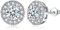 MASOP Ohrstecker Silber 925, Geburtsstein Bergkristall Ohrringe Runde Zirkonia Schmuck Geschenke für Frauen Damen Mädchen zum Geburtstag
