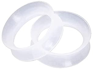 Bishilin Ohr Plugs 4-25MM Silikon, Ohrringe Tunnel Damen Herren Schwarz Weiß, Ohr Expander Set Piercing Jewellery