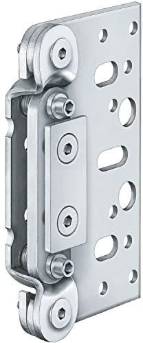 SIMONSWERK 5 071304 0 01006 Aufnahmeblock V7502 3D verstellbar für Türband-Rahmenteil, Stahl verzinkt, Silber