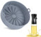 Molde Silicona Redondo Freidora de Aire con Pulverizador de Aceite - Recipiente Olla Silicona Airfryer - Cesta Complemento Freidora sin Aceite - Bandeja Accesorio Freidora de aire