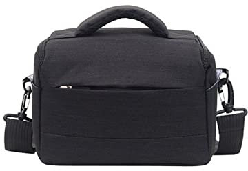 Sac à bandoulière rembourré étanche pour appareil photo Panasonic Lumix DMC GX85 avec objectifs Lumix G Vario 12-32 mm f/3.5-5.6 ou 45-150 mm F4.0-5.6, Noir