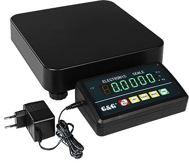 G&G PSA 30Kg/1g +3Kg/ 0,1g Paketwaage Plattformwaage Briefwaage Boden aus Aluminumguss LED