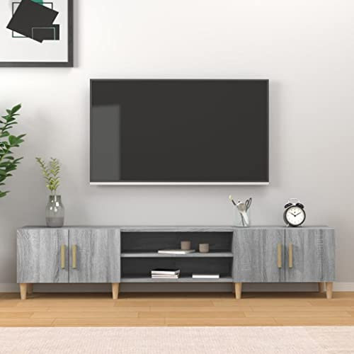 FENLAX Mueble Salon Moderno TV Mueble Televisión Aparador TV Armário de TV 180x31,5x40 cm Gris Sonoma