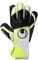 uhlsport Soft Advanced, Kinder und Erwachsene Torwarthandschuhe, Blanc/Jaune Fluo/Noir, 8 -
