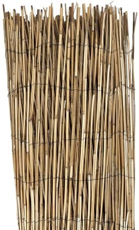 Arella Bamboo da Esterno Copri Ringhiera Recinzione Bambù Naturale Giardino Frangivista Ornamentale Balcone Misura 1x5 metri