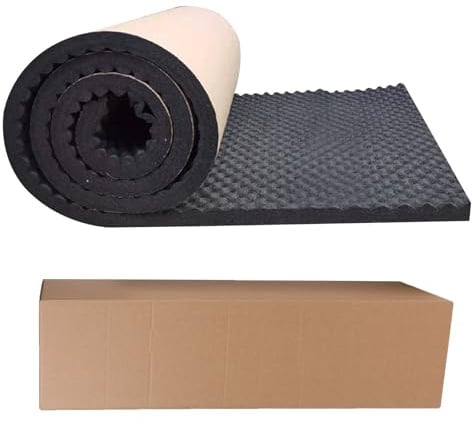 Sleeleece 200cm X 50cm X 2cm Dämmmatte Auto Schallschutzmatte Dämmung Isolierung Schallschutz selbstklebend Mattenrolle Akustikschaumstoff Feuerfest, Feuchtigkeitsfest, Wasserdicht C