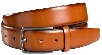 FENIX NEW YORK Gürtel Herren Farbe Desert Cognac Größe 125 cm, nickelfreie Schnalle 35 mm breit, nachhaltiger, kürzbarer & verstellbarer Herrengürtel, perfekt für Anzug & Jeans