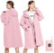 SOPPY Impermeabile da donna, leggero, lungo, impermeabile, Rosa, Medium
