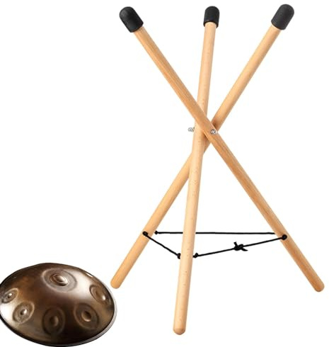 Mlllokfki Trépied de support de handpan, support de handpan | Support de tambour à langue en acier, support de caisse claire, structure de trépied solide | Support de tambour réglable, support de