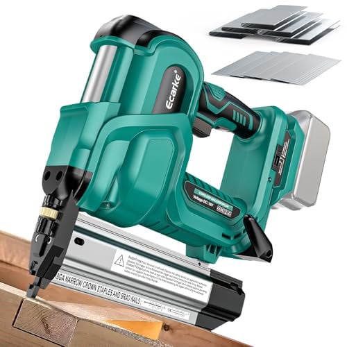 Ecarke Brad Nailer Cordless Stapler Compatible with Makita 18V (No Battery), 2 in 1 Electric Nail Gun/Staple Gun with 18GA Nails/Staples, Battery Power 2 Inch Nailer for Trim Wood Crafting Home DIY