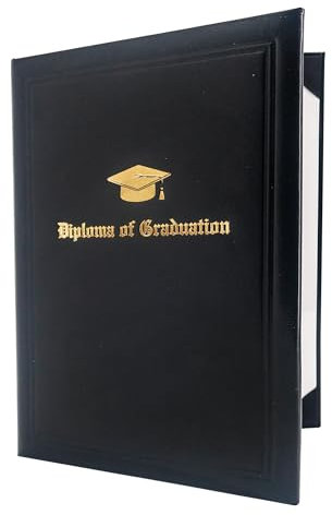 GraduatePro A4 Urkundenmappe Absolvent Zertifikat Halter Schutzhülle Pappe Diplom Dokument Cover Schwarz