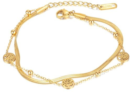 Braccialetto di fascino delle donne, Bracciale Albero Della Vita con Pendente Ciondolo Bracciale in Argento Bracciale Albero Della Vita Braccialetto