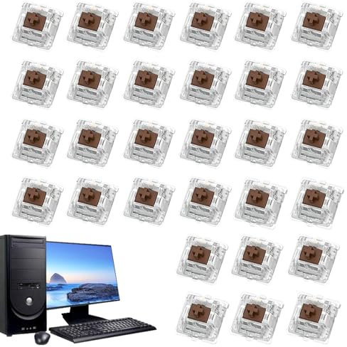 Générique Mechanisches Keyboard Ersatzachse, Touchscreen, 30 Stück Schalter, Schlüsselschalter, Keypad-Zubehör für Computer, personalisierbar