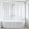 ANSIO Tenda da doccia in PEVA per bagno, resistente alla muffa e alla muffa, trasparente, 180 x 180 cm, tenda idrorepellente