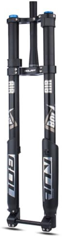 GEIRONV Fourche À Suspension for Vélo VTT 26/27,5/29 Pouces Universelle, Fourche Inversée À Double Épaulement Débattement de 160 MM Fourche À Air en Alliage 1-1/2 15X110 MM(Tapered,26inch)