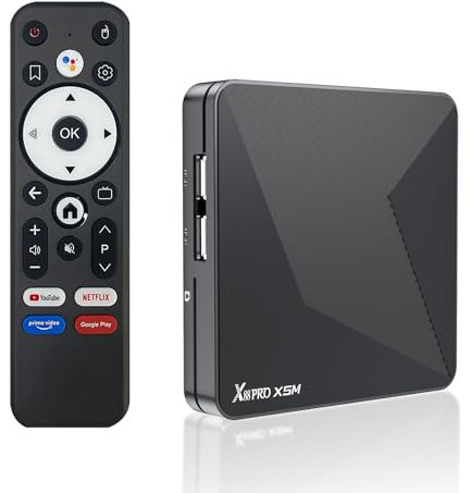 Android TV Box,X5M Android 14.0 2GB RAM 16GB ROM S905X5M 2.0GHz 64-bit Quad-core Cortex-A55 Mali-G310 Support 2.4/5.0GHz WIFI6 BT5.0 1080P 8K HDR10+ Dolby 1000M Ethernet HDMI 2.1 H.265 Smart TV BOX