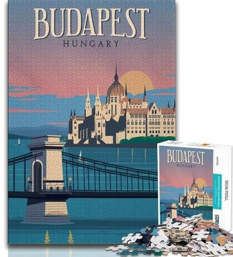 Budapest 1000-teiliges Puzzle für Teenager, Lernspielzeug, ganze Familie, 38x26cm