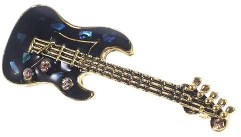 Abaodam Kreative Gitarren brosche aus Legiertem Metall Modischer Unisex anstecker Vielseitiger Musikinstrument pin für Kleidung und Taschen Originelles Festival accessoire für Damen und