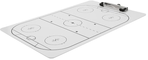 Garneck Tragbares Ice Hockey Coaching Board Trocken Abwischbar Leichtes Taktisches Whiteboard für Trainer Vielseitig Einsetzbar für Eishockey Fußball Feldhockey Trainingsplanung