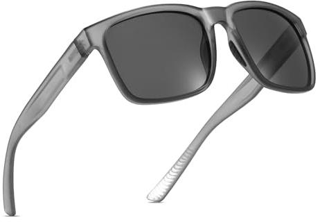 Ricafirla Sportsonnenbrille Herren polarisiert UV-Schutz TR90-Gestell trendig übergroß quadratisch für Autofahren, Golf, Angeln, Laufen