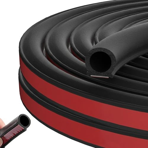 18M Auto Türdichtung Selbstklebend – D-förmige Gummidichtung 15 x 15 mm | Universal Autotürdichtung für Wohnwagen LKW Auto und SUV schützt vor Staub Windgeräuschen und Wasser
