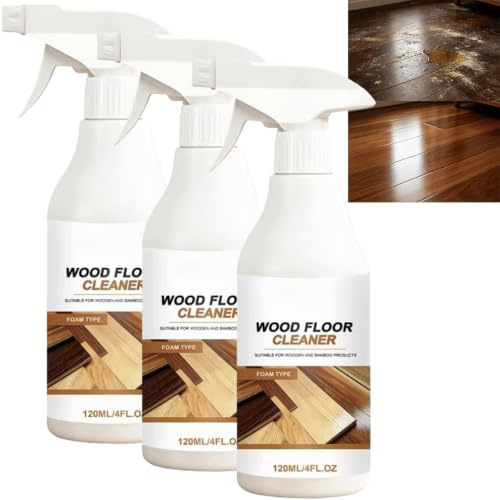 Multi-Purpose Hardwood Floor Cleaner – Streak-Free No Rinse pH Neutral Wood Sol Cleaning Spray & Mop Solution, Gentle Floor Cleaner Pet Safe Formula,for tile wood and vinyl laminate & stone (3pcs)
