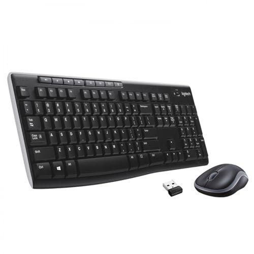 Logitech MK270 RF Wireless QWERTZ Schweiz Schwarz - Tastaturen (Standard, Kabellos, RF Wireless, QWERTZ, Schwarz, Maus enthalten)