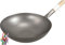 Wok, Asiatische Eisenpfanne, Küchen Wok Ø 35 cm mit runder Boden, Holzgriff + GRATIS ein kleines Glückspüppchen - Holzpüppchen