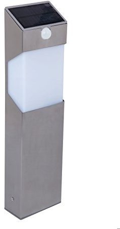 LUTEC Solar-Außenleuchte SOLSTEL, Edelstahl, mit Bewegungsmelder, 45 x 12,2 x 7 cm