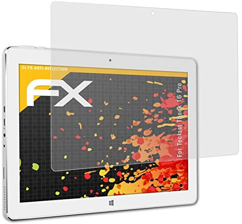 atFoliX Panzerfolie kompatibel mit Teclast Tbook 16 Pro Schutzfolie, entspiegelnde und stoßdämpfende FX Folie (2X)
