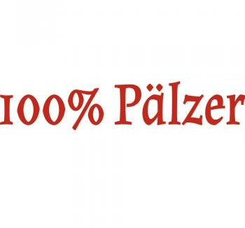 Aufkleber Applikation - 100% Pälzer - AP1735 - verschiedene Farben zur Wahl Farbe rot