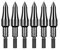 TopHat 12er Set Feldspitze Apex 3D Combo Schraubspitze 5/16“ 85gn