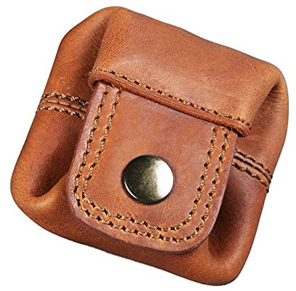 STILORD 'Varys' Leder Münzbeutel Klein Vintage Mini Geldbeutel Portemonnaie Ledergeldbeutel Geldbörse Slim Wallet Minibörse Münzbörse Kleingeldbörse, Farbe:Cognac - braun