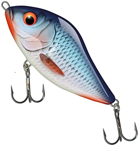 Salmo Slider Jerkbait Wobbler, Salmo Farben:Bleeding Blue Shad, Länge/Gewicht/Laufverhalten/Tauchtiefe:5cm / 8g / sinkend / 1.0-0.5m