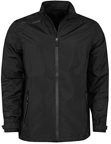 Green Island Hommes impermŽable Coupe-Vent Respirant Veste de Golf - Noir - L