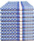MTEXT Geschirrtücher Grubentücher, Halbzwirn, 100% Baumwolle, 10 Stück Pack, 50x100 cm, 130g, karriert weiß blau