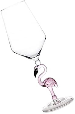 Milisten Personalised Wine Glass Red Wine Glass Flamingo Glass Goblet Martini Party Drinking Cup for Home Bar Restaurant (500ml 1pc)- Size: 27. 2x8. 4cm Pink Glassware