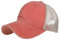 CLAPE Vintage Kappe Herren Damen Washed Used Look Trucker Cap Atmungsaktiv Basecap Mesh Baseball Cap Low Profile Dad Orange ZM02