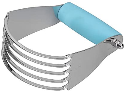 Cyrank Stainless Steel Pastry Blender, Butter Cutter, Multi-Purpose Dough Blender, Heavy Duty, Blue