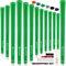 SAPLIZE Manopole da golf in gomma, 13 impugnature con kit completo di regripping di medie dimensioni, impugnatura per mazze da golf, verde, medie dimensioni