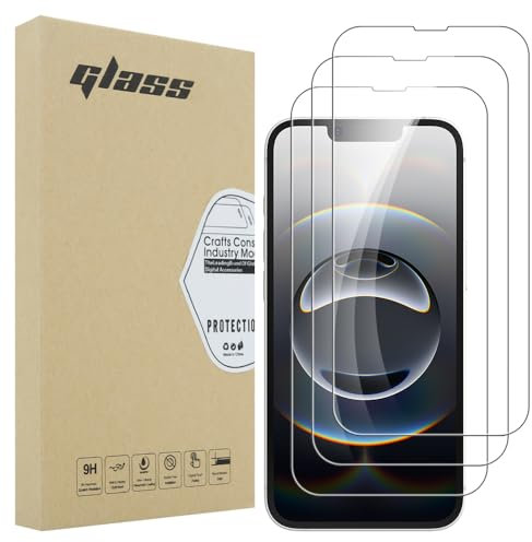 iCatchy Compatible Screen Protector with iPhone 16e (2025) iPhone 14 6.1-Inch, Phone High Transparency Tempered Glass Protection Film [Impact-Protection][Anti-Shatter][Anti-Scratch] - 3 Pack