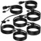 K KASONIC - Outdoor Extension Cord 50 FT, Evenly Spaced 6 Outlets Plugs, 16/3 SJTW Weatherproof Multiple Outlets Wire for Landscaping Light, Holiday Decoration and Christmas, ETL Listed, Black