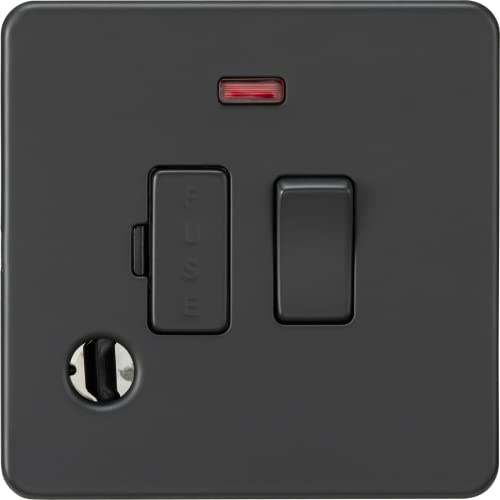 13A Switched Fused Spur with Neon and Flex Outlet - Anthracite