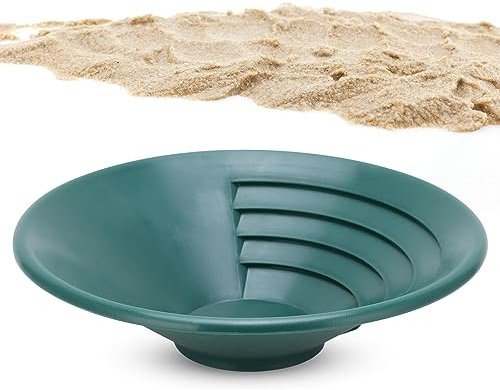 HERCHR Gold Pan Kit, 260 mm Setaccio d'oro da ABS Vassoio Setaccio Oro Kit Setaccio Dorato Vassoio con Setaccio Classificatore per Estrazione Mineraria e Prospezione(Verde)