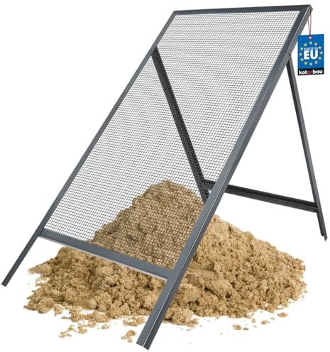 KOTARBAU® Colador de acero de 8 x 8 mm, 60 x 120 cm, colador de acero para jardín, compost, rejilla de construcción, colador de tierra