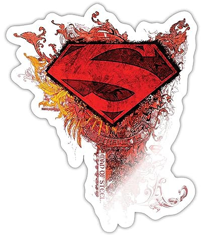 Spreadshirt DC Comics Superman Logo Strength Sticker Aufkleber, 10 x 10 cm, Weiß glänzend