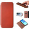 ESONG Funda Motorola Moto G54 5G, Carbono Funda Tapa Protectora con Ranura para Tarjetas y Cierre Magnético,TPU a Prueba de Golpes + Soporte Gratis-marrón
