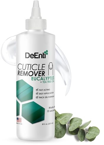 DeEnti Instant Cuticle Remover Gel, Nail Cuticle Softener, 8oz Eucalyptus